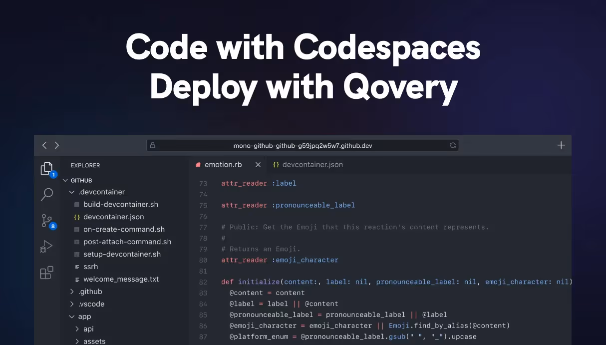Code with Codespaces and deploy with Qovery