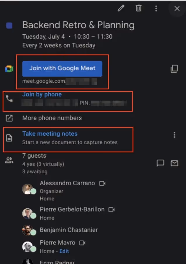 Example of Meeting Invite at Qovery