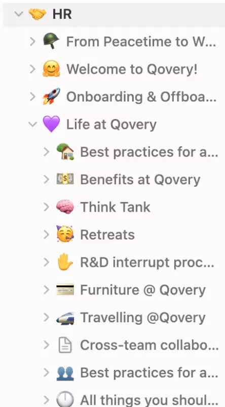 The Qovery's HR Notion Space