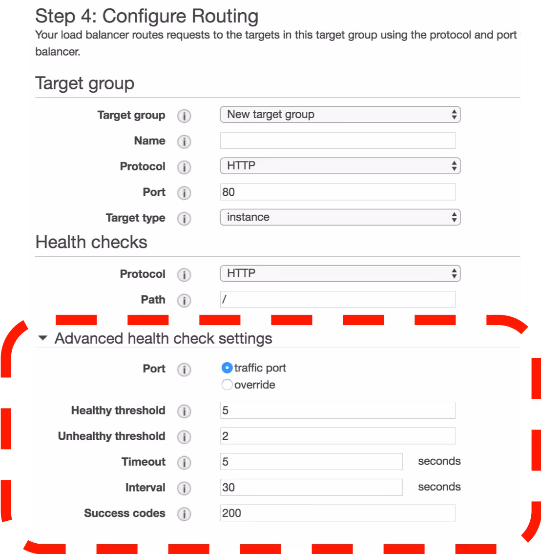 https://medium.com/@abbyfuller/not-containers-101-speed-up-your-deployments-817bf49d2923 - Advanced health check settings