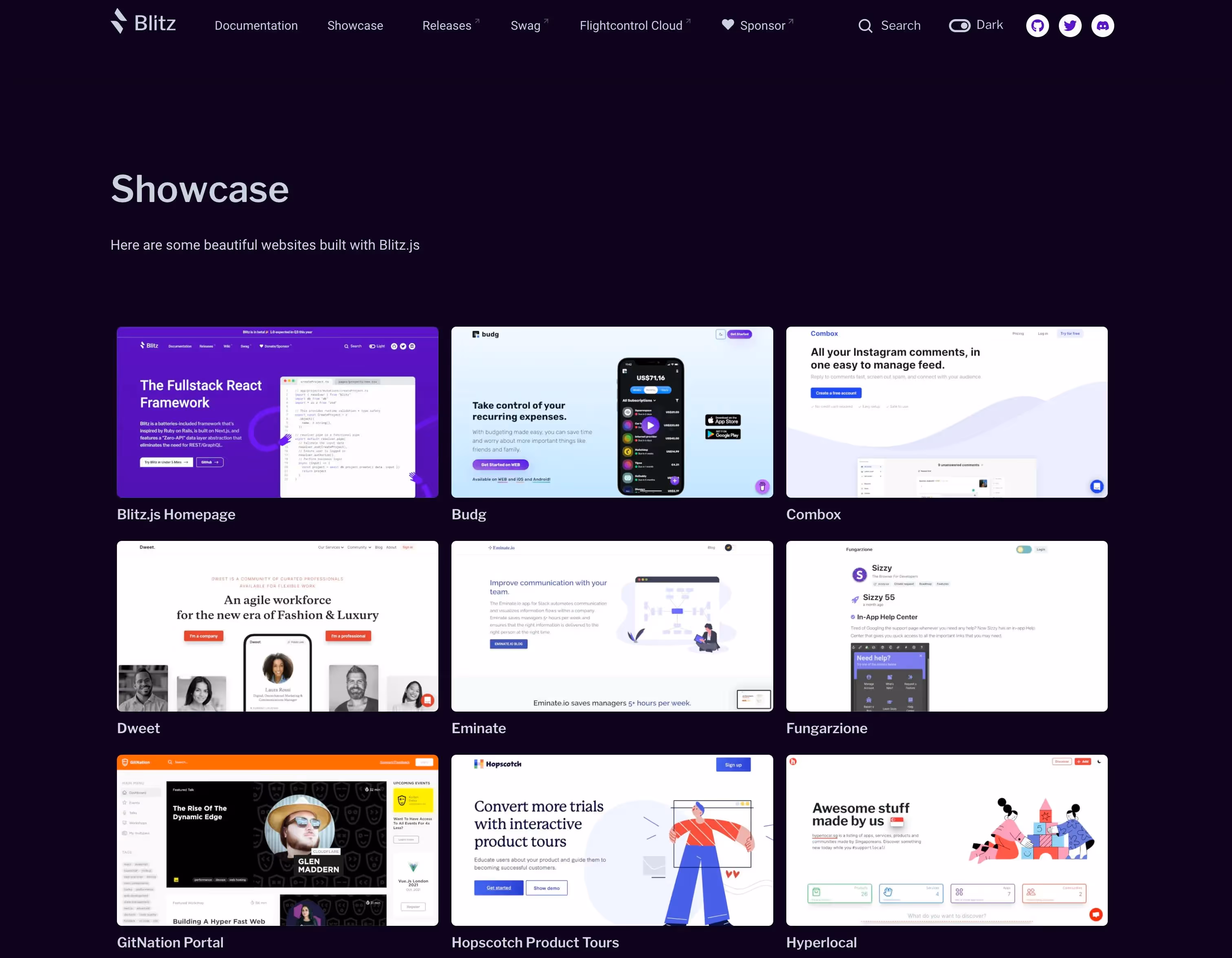 BlitzJS showcases
