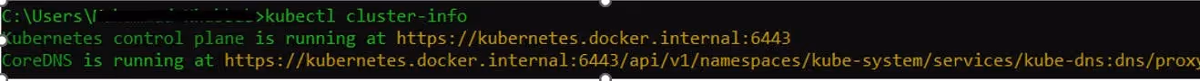 Run kubectl cluster-info