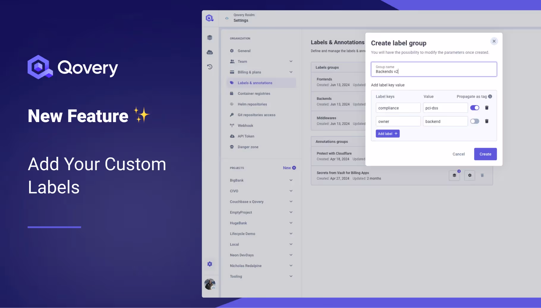 New Feature: Custom Labels
