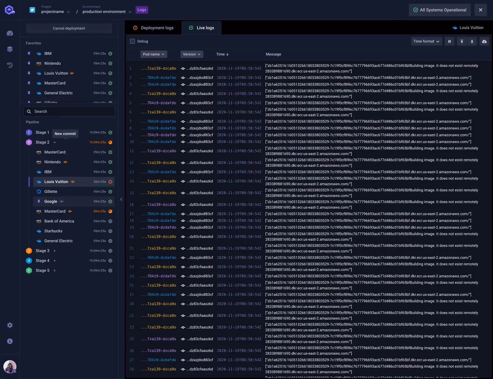 Work in progress design of the next logs version