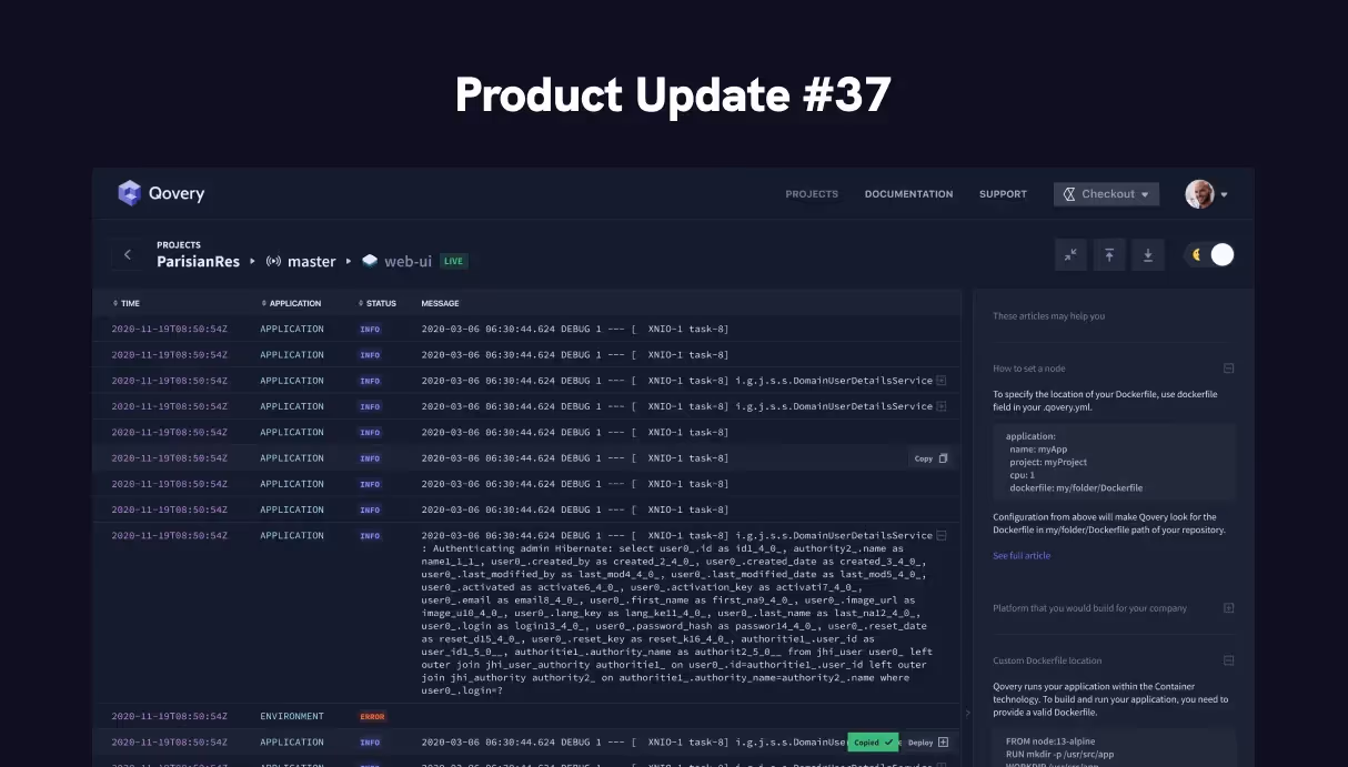 Product Update #37 - Deploy your apps on your AWS account ☁️