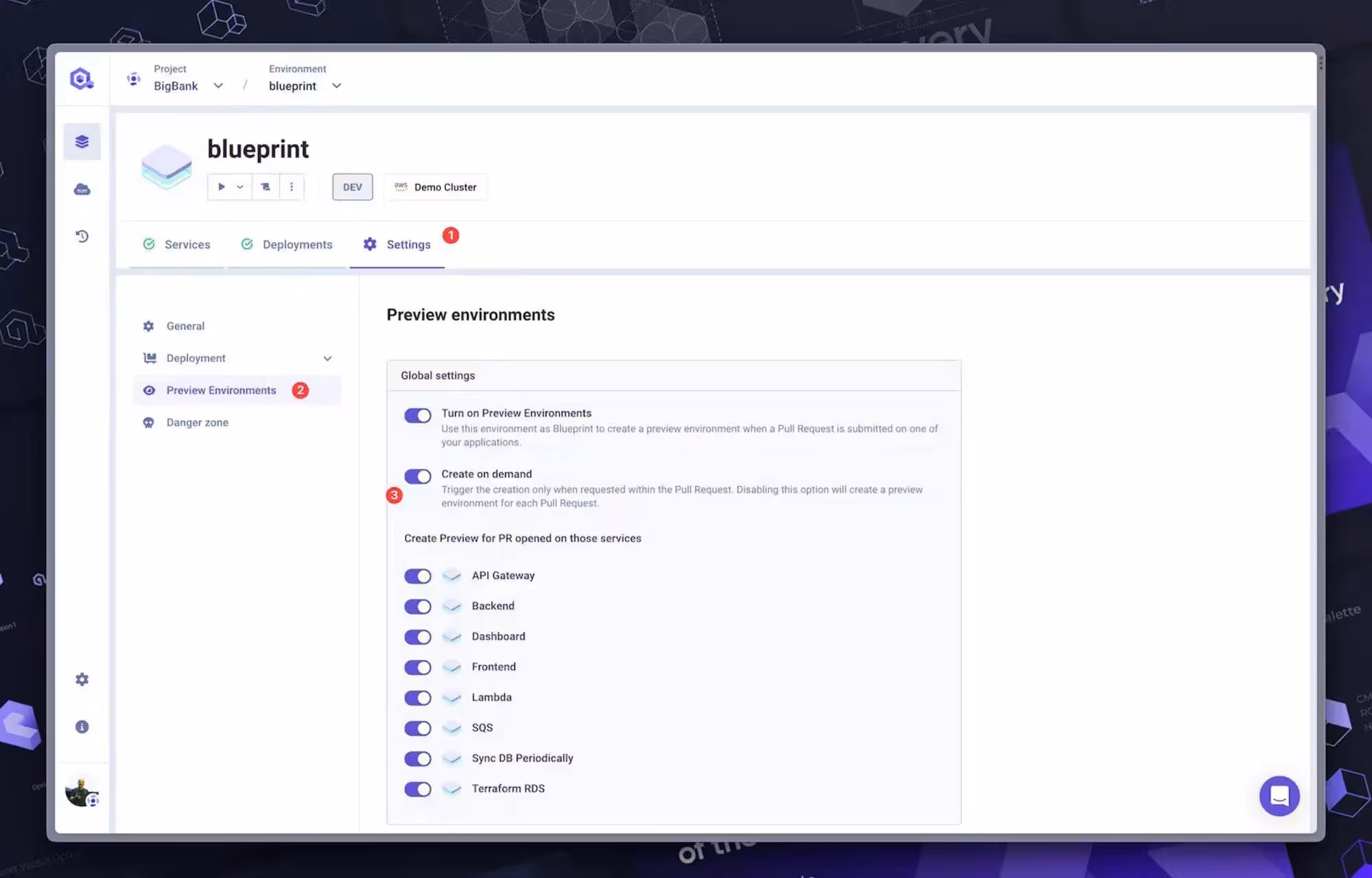 "Create on Demand" option is one click away