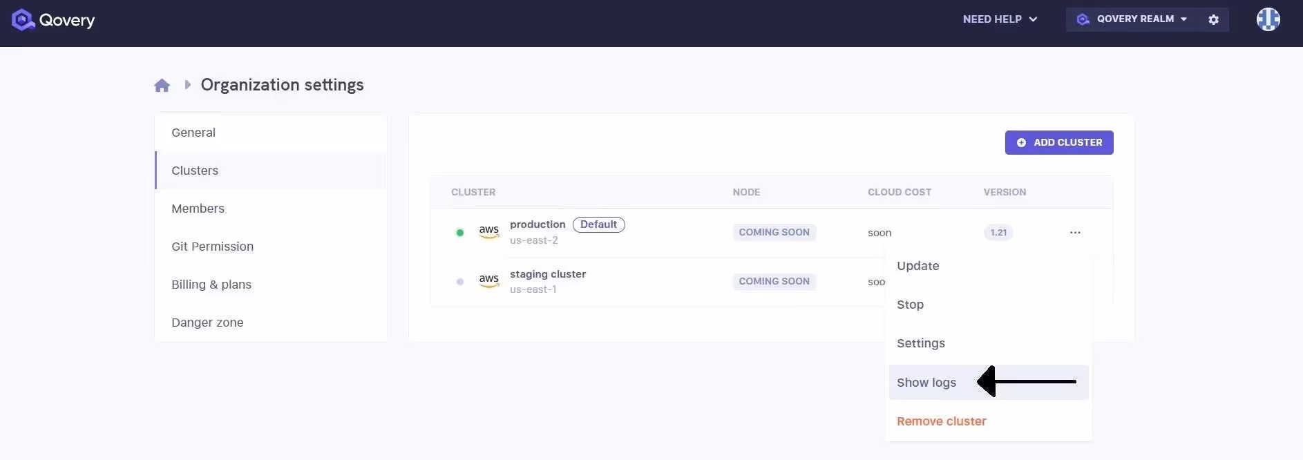 Infrastructure Logs 