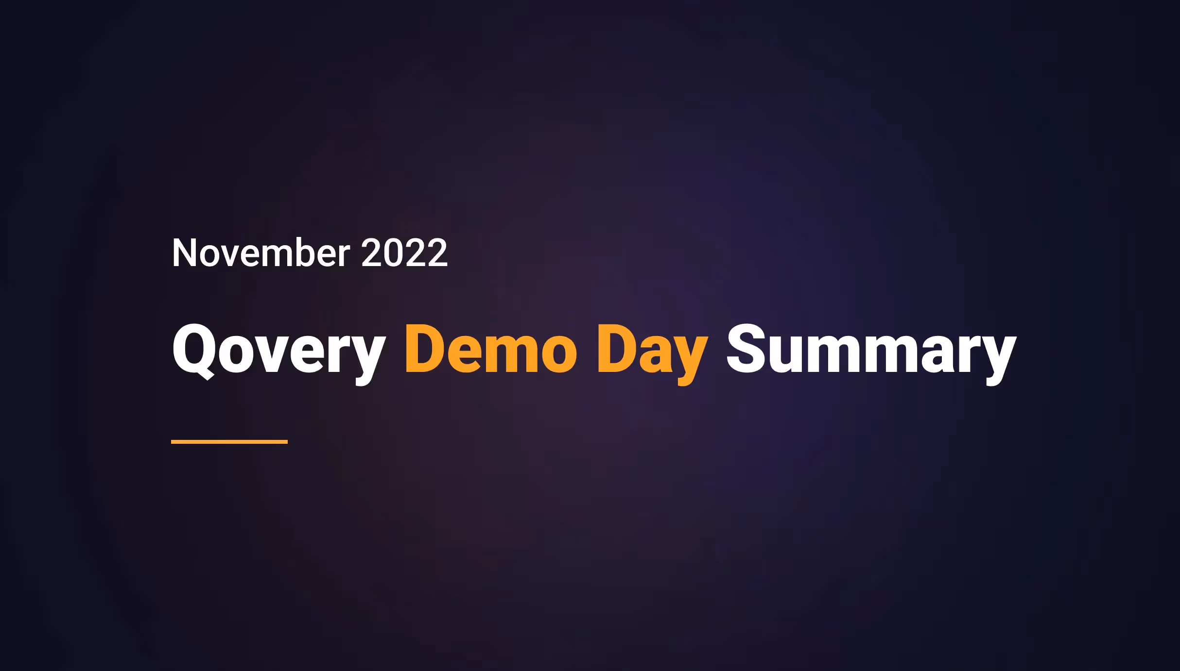 Qovery Demo Day Summary - November 2022