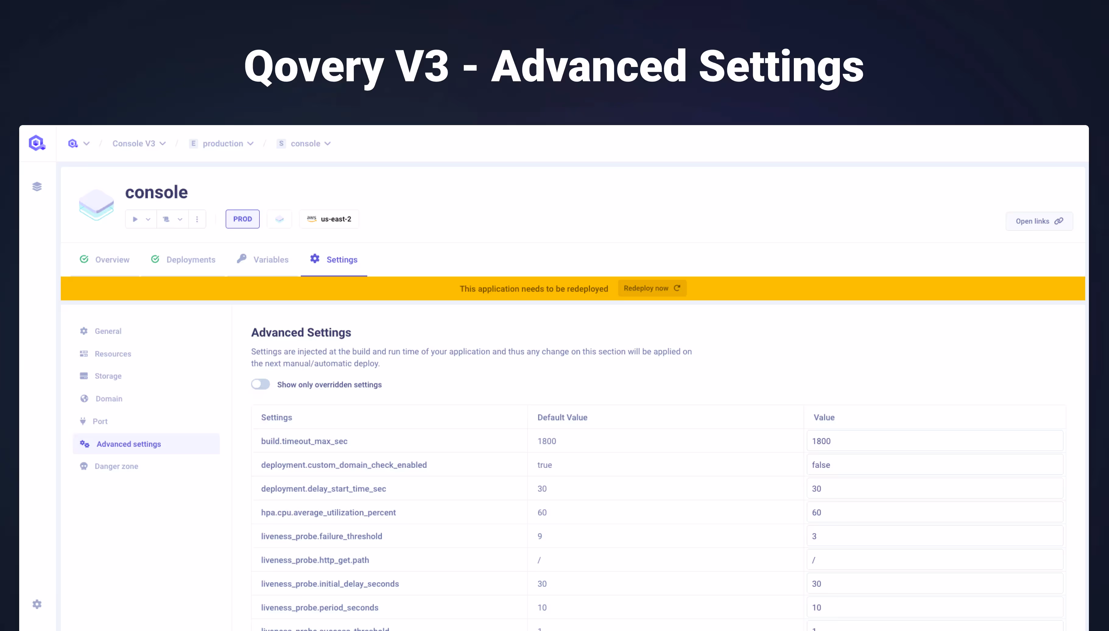 Qovery V3: Advanced Settings Building the Path to Beta Testing