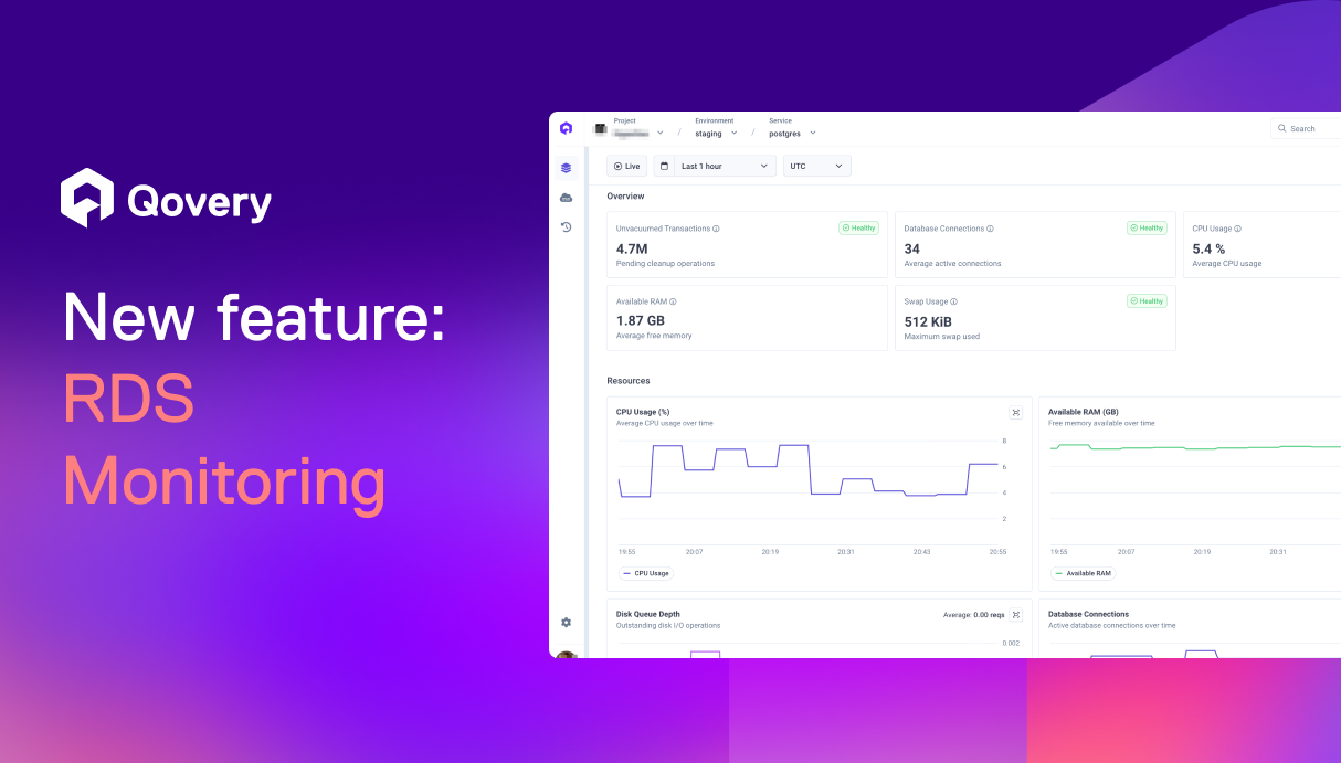 RDS monitoring is now available in Qovery Observe