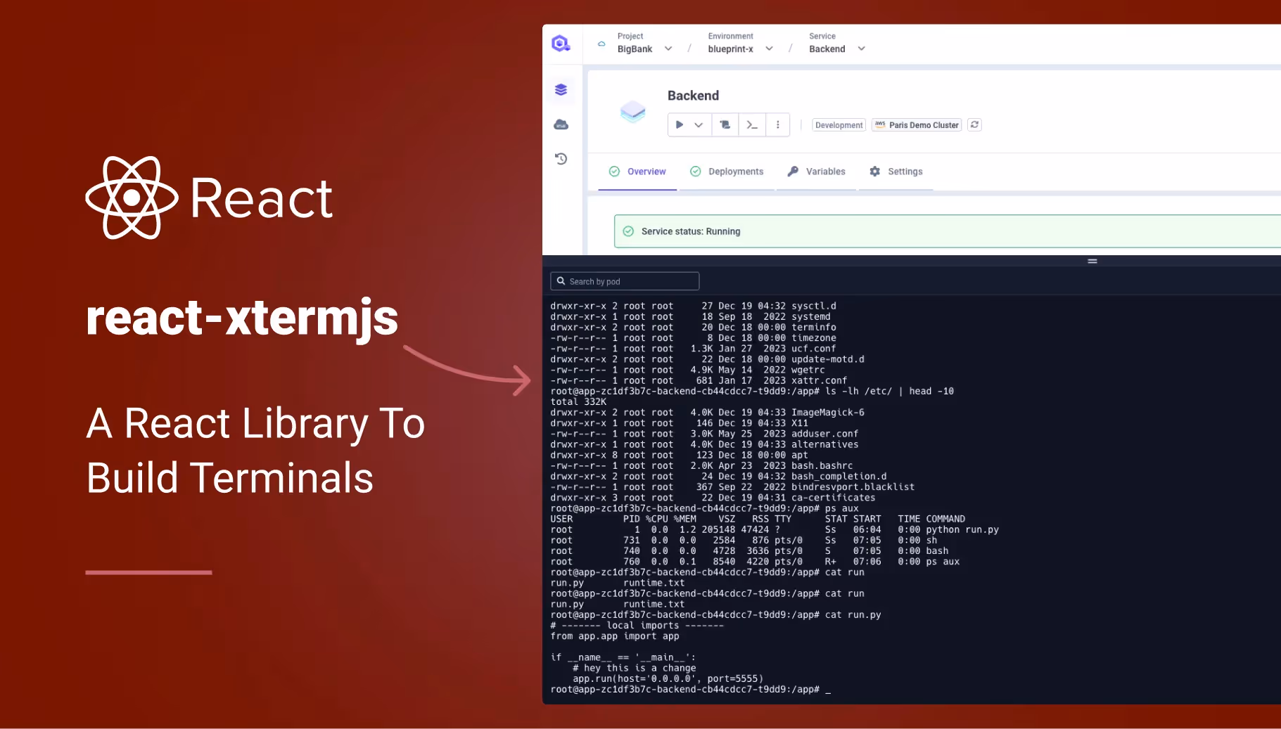 react-xtermjs - a React Library to Build Terminals