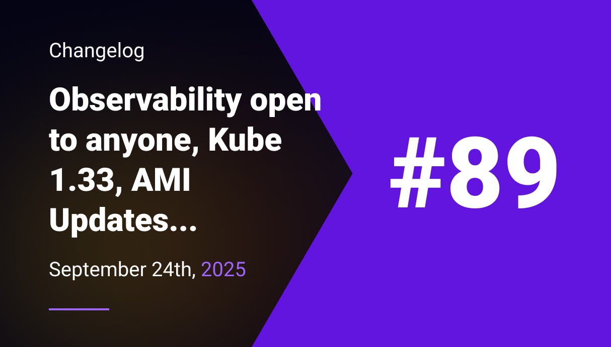 Observability open to anyone, Kube 1.33 non-production, EKS AMI Updates