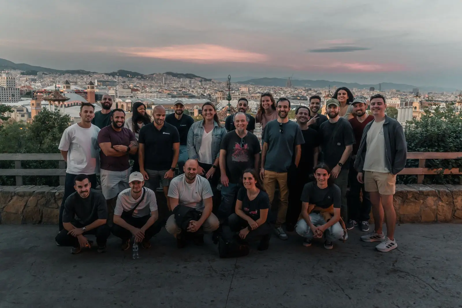 The team in Barcelona