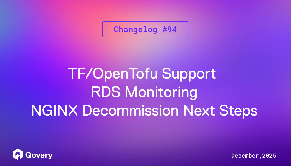 TF/OpenTofu Support, RDS Monitoring, NGINX ingress end of life
