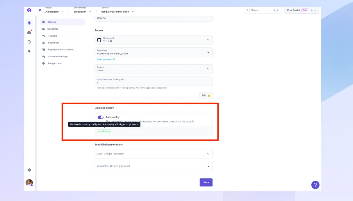Webhook status validation