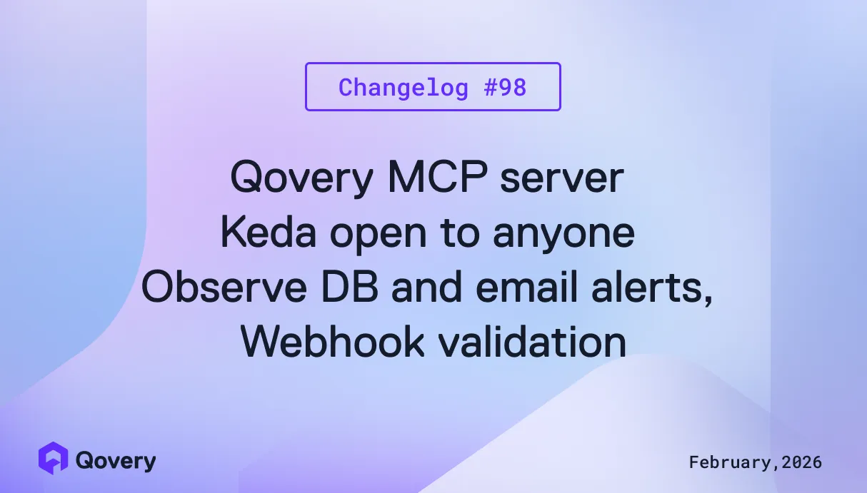 Qovery MCP server, Keda open to anyone, Observe containers and email alerts, Webhook validation