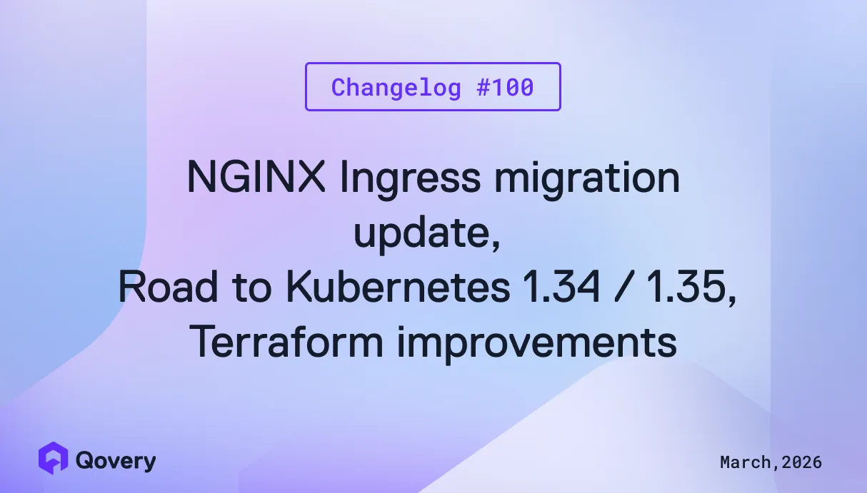 NGINX Ingress migration update, Road to Kubernetes 1.34 and 1.35, Terraform improvements