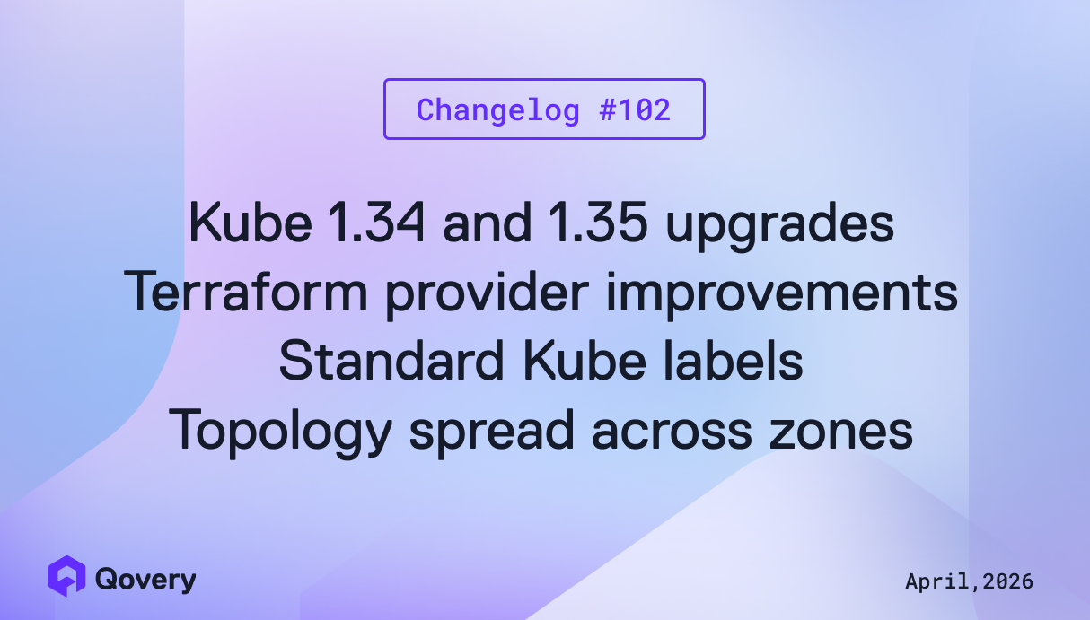Kube 1.34 and 1.35 upgrades, Terraform provider improvements, Standard Kube labels, Topology spread across zones