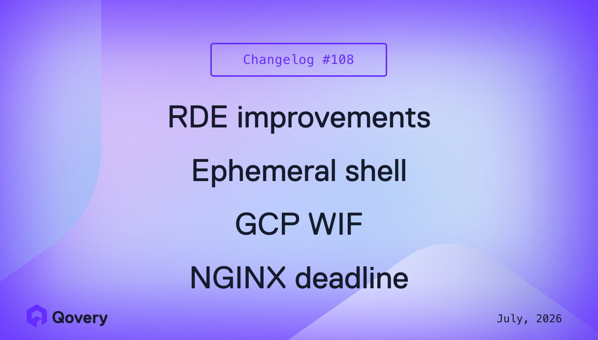 RDE improvements, Ephemeral Shell, GCP WIF, Envoy migration deadline