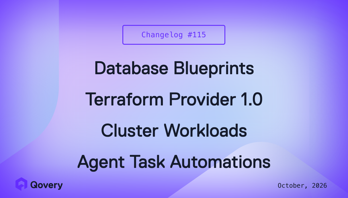 Database Blueprints by Default, Terraform Provider 1.0, and Cluster Workloads