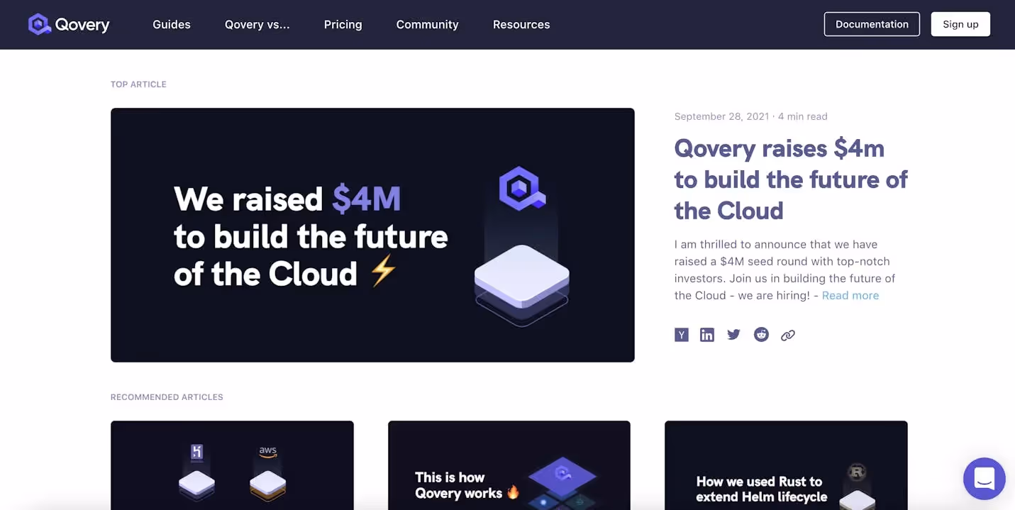 Blog page