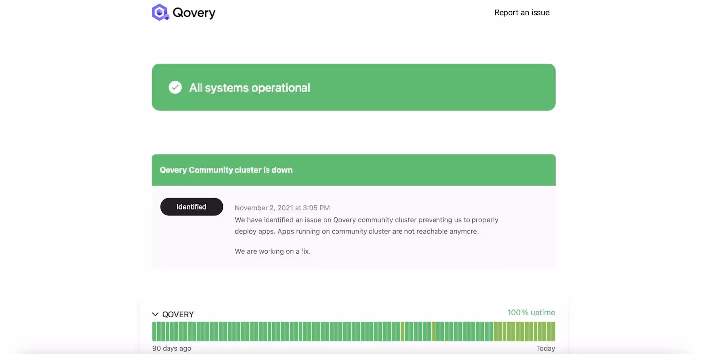 System operational