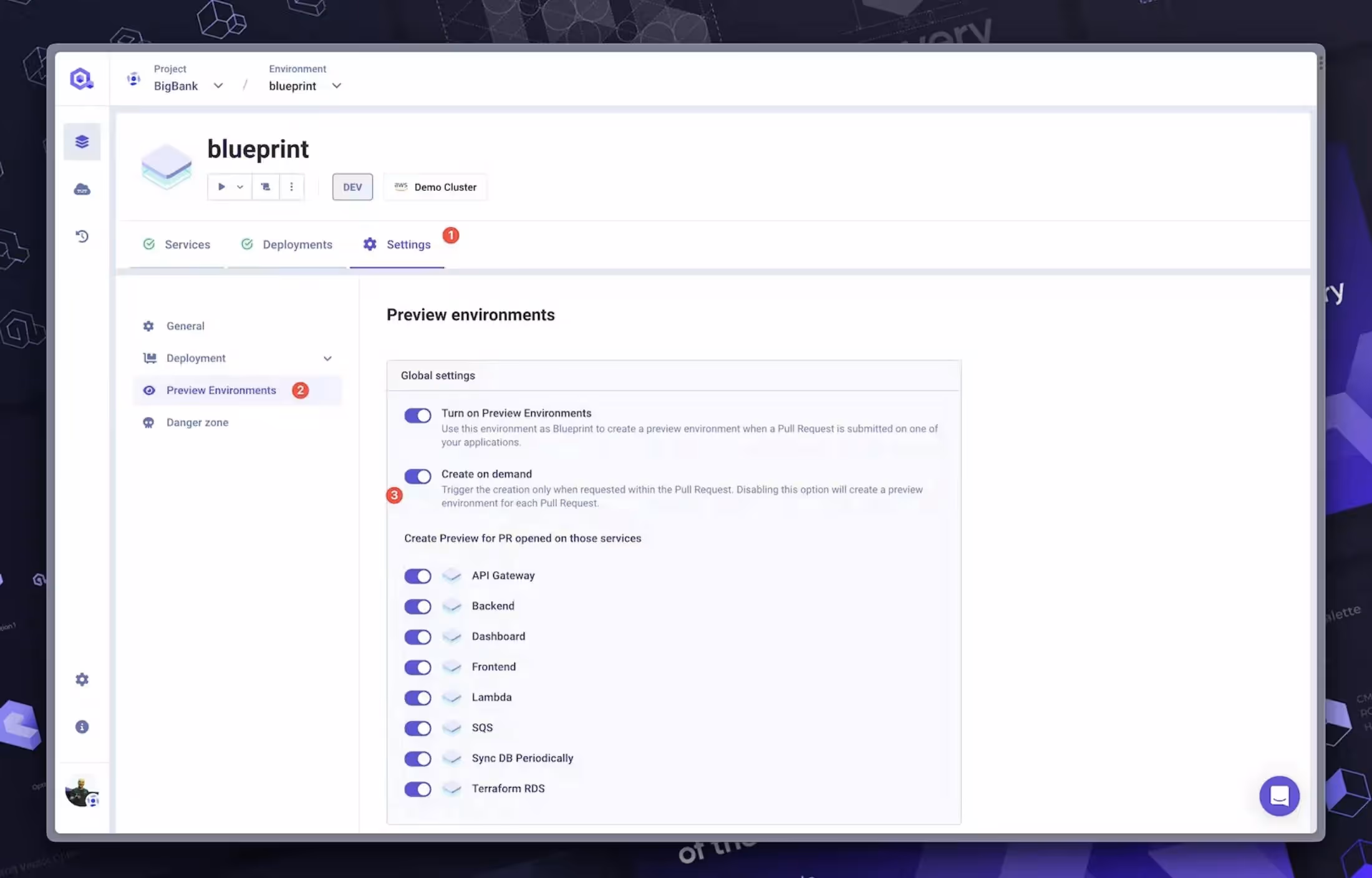 "Create on Demand" option is one click away
