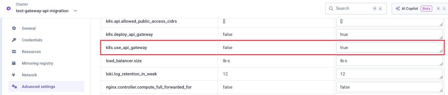 Switch to Gateway API by default